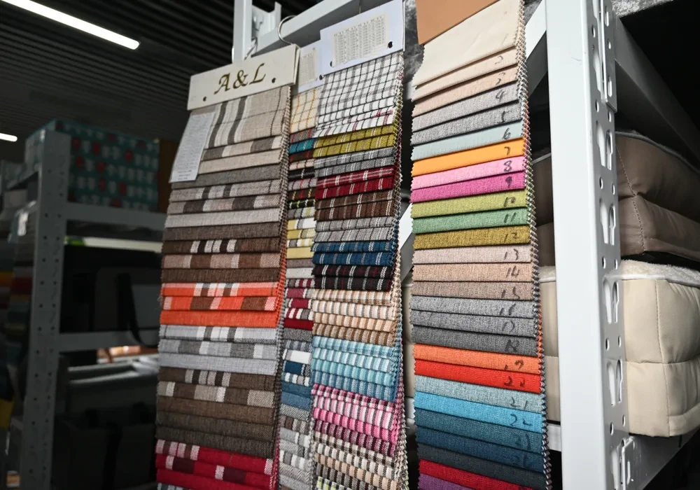 Fabric and color options for custom pet products